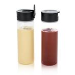 Tupperware 2 Knijpflessen 360 ml TransparantZwart, Verzenden, Nieuw