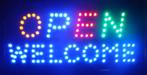 OPEN welkom lamp LED verlichting reclame bord lichtbak #A, Verzenden, Nieuw