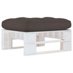 vidaXL Tuinhocker pallet geïmpregneerd grenenhout wit, Tuin en Terras, Verzenden, Nieuw