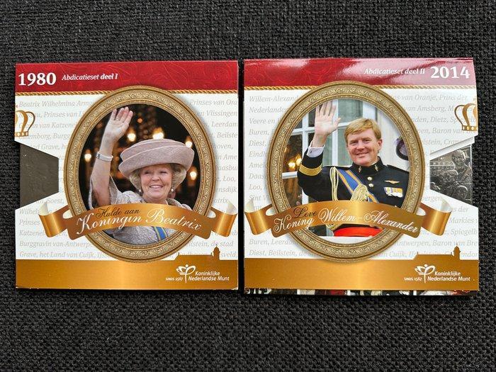 Nederland. Year Set (BU) 2013/2014 Abdicatie deel I + II, Postzegels en Munten, Munten | Europa | Euromunten