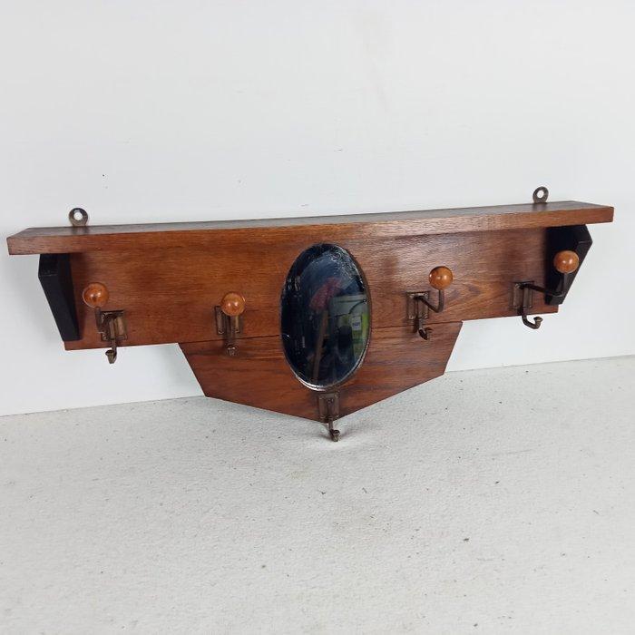 Kapstok - Eik - Haken met houten bol, Antiquités & Art, Art | Objets design