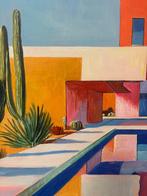 Alexy Berthelot - Mexico house, Antiek en Kunst, Kunst | Schilderijen | Modern