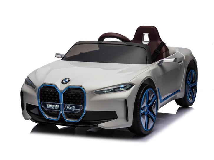 BMW i4, elektrische kinderauto, 12v, leren zitje, muziekmodu, Kinderen en Baby's, Speelgoed | Buiten | Accuvoertuigen, Ophalen of Verzenden