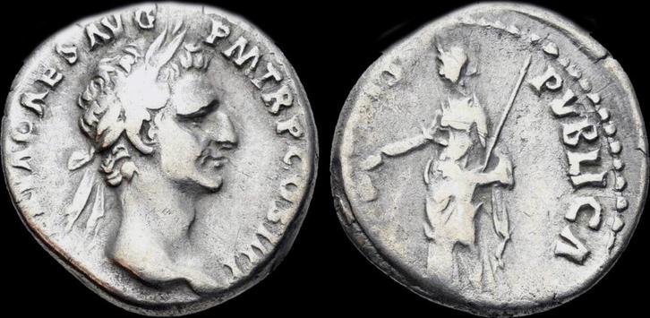96-98ad Roman Nerva Ar denarius Libertas standing left zi..., Postzegels en Munten, Munten en Bankbiljetten | Verzamelingen, Verzenden