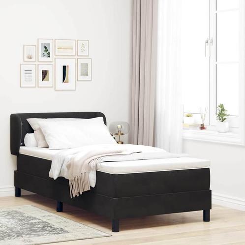 vidaXL Boxspringbed met Matras Donkergrijs 80x200 cm Fluweel, Huis en Inrichting, Slaapkamer | Bedden, Nieuw, Verzenden