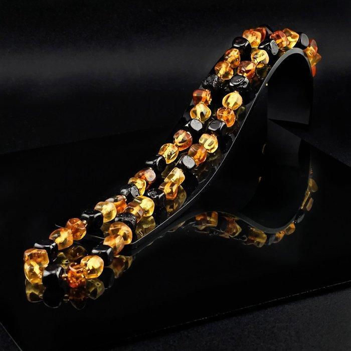 Barnsteen - Natural Baltic Amber Cube Necklace – Golden Glow, Verzamelen, Dierenverzamelingen