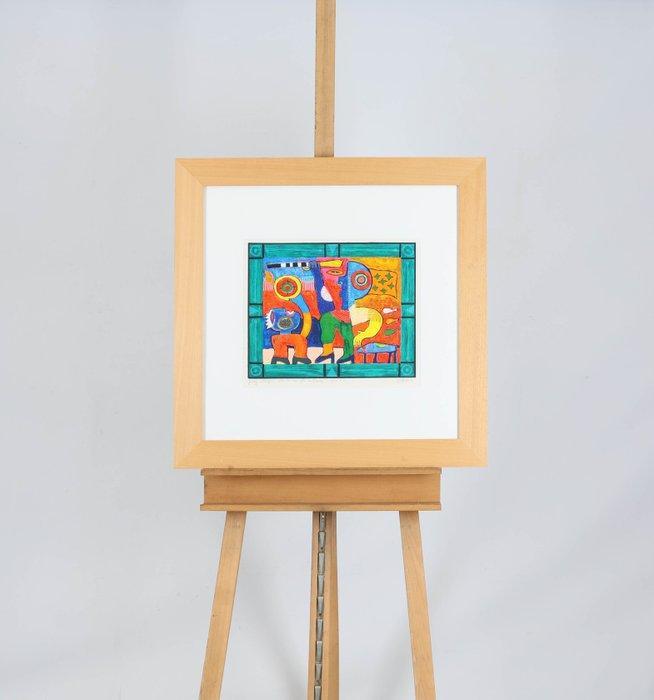 Clemens Briels (1946) - Jenny champion with het air-rifle in, Antiquités & Art, Antiquités | Autres Antiquités