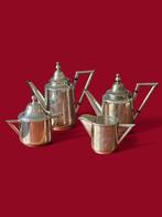 Koffie- en theeservies (5) - .925 zilver - Art Deco 1.130 kg, Antiek en Kunst
