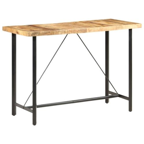 vidaXL Bartafel 150x70x107 cm ruw mangohout, Huis en Inrichting, Tafels | Eettafels, Nieuw, Verzenden