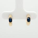Oorbellen - 14 karaat Geel goud -  0.30ct. tw. Saffier, Nieuw