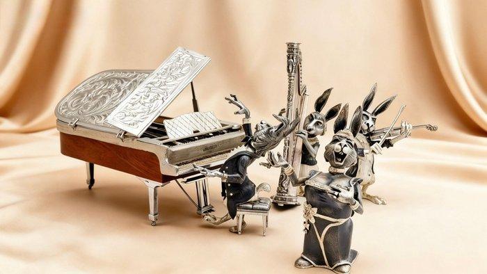 Alberty - Figuur - Musicos en plata (5) - .925 zilver, Antiek en Kunst, Antiek | Zilver en Goud