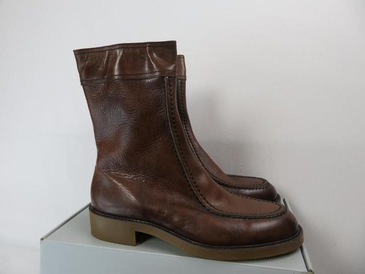 Oméga bruine damesschoenen laarzen 43 — nieuw Frans vakwerk, Kleding | Dames, Schoenen, Bruin, Nieuw, Lage of Enkellaarzen, Verzenden