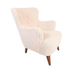 * Vintage Artifort Theo Ruth Fauteuil Crème Teddy Relax Stoe