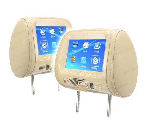 Appui-Tête Multimédia 7  Hd Usb Sd Beige, Auto diversen, Autoradio's, Verzenden