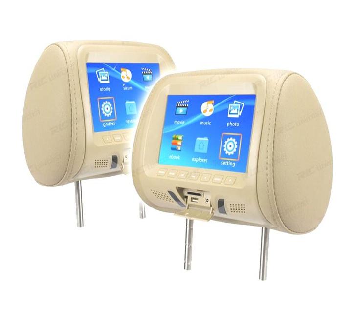 Appui-Tête Multimédia 7  Hd Usb Sd Beige, Auto diversen, Autoradio's, Verzenden