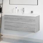 vidaXL Meuble lavabo avec bassin intégré Sonoma gris, Verzenden, Neuf