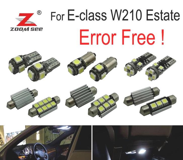 Kit 19 Ampoules Led Intérieur Pour Mercedes Classe E W210 Br, Auto-onderdelen, Verlichting, Verzenden