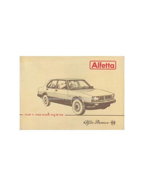 1984 ALFA ROMEO ALFETTA INSTRUCTIEBOEKJE ITALIAANS, Autos : Divers, Modes d'emploi & Notices d'utilisation
