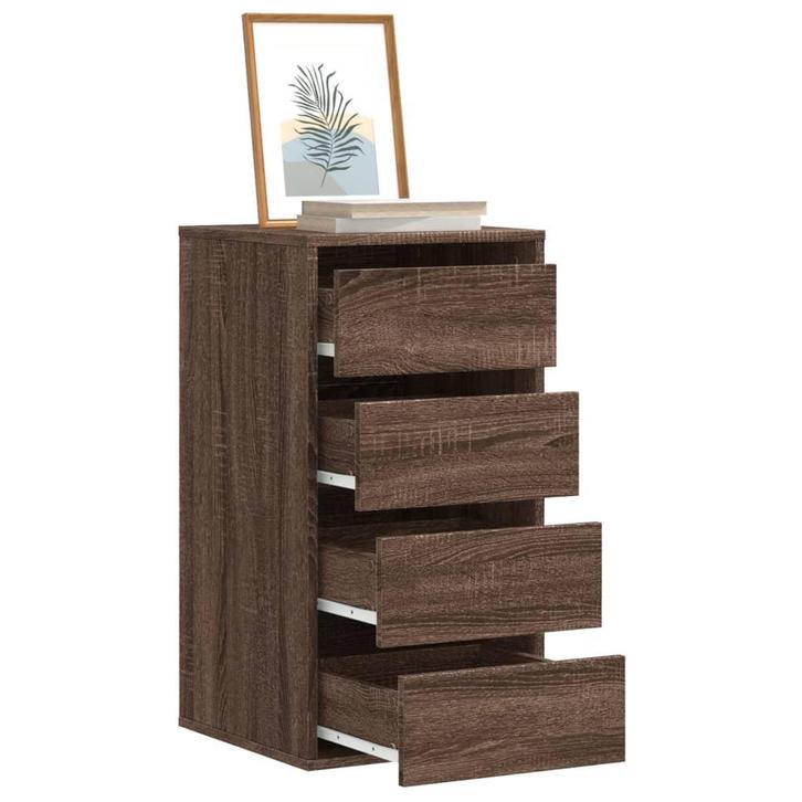 vidaXL Ladekast 40x41x76 cm bewerkt hout bruin eikenkleurig, Huis en Inrichting, Kasten | Overige, Nieuw, Verzenden
