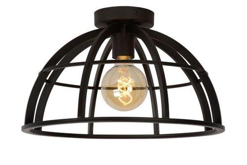 Lucide DIKRA - Plafonnière - 1xE27 - Zwart -, Huis en Inrichting, Lampen | Losse lampen, Nieuw, Verzenden