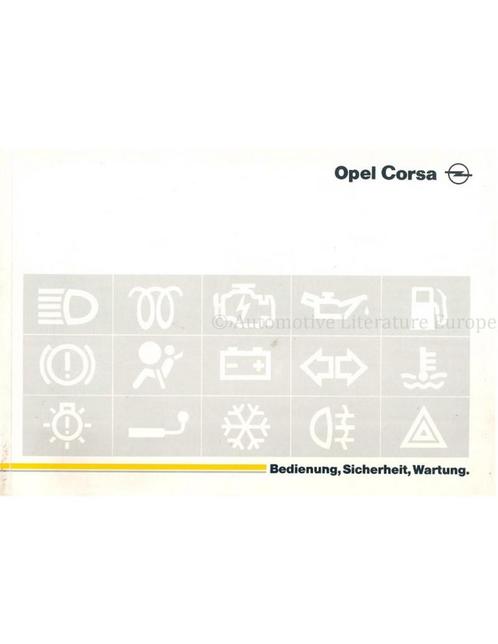 1994 OPEL CORSA B INSTRUCTIEBOEKJE DUITS, Auto diversen, Handleidingen en Instructieboekjes
