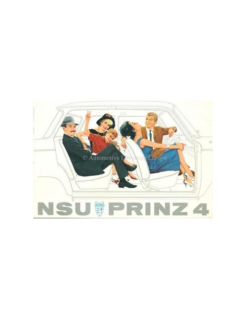 1962 NSU PRINZ 4 BROCHURE NEDERLANDS, Livres, Autos | Brochures & Magazines, Enlèvement ou Envoi