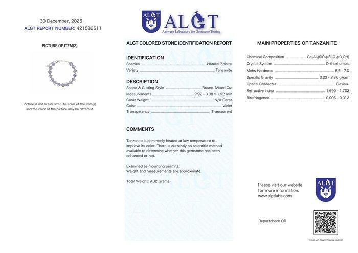 Sans prix de réserve - Bracelet Argent - Tanzanite -, Bijoux, Sacs & Beauté, Bijoux anciens