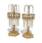 Tafellamp - Kristal, Messing, Brons