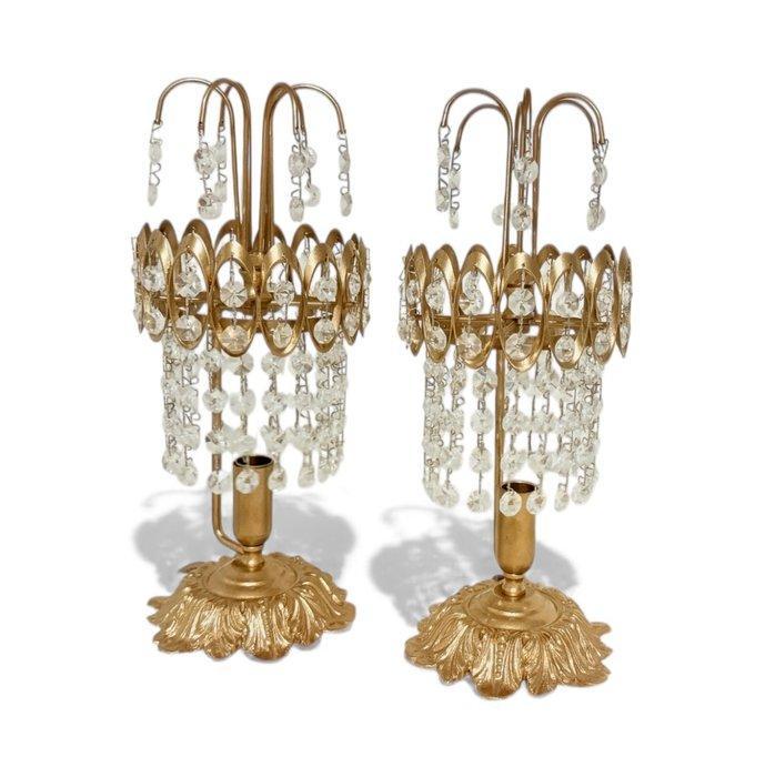 Tafellamp - Kristal, Messing, Brons, Antiek en Kunst, Antiek | Overige Antiek