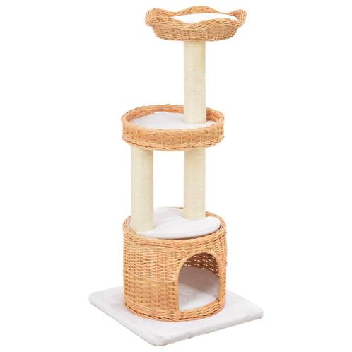 vidaXL Arbre Ã  chat avec griffoir en sisal Naturel Bois, Animaux & Accessoires, Accessoires pour chats, Neuf, Envoi