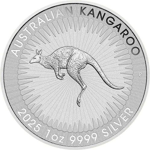 Australie. 2025 Kangaroo 1 oz (.9999) Silver Coin  (Sans, Postzegels en Munten, Munten | Europa | Niet-Euromunten