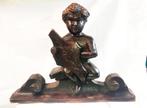 Sculpture, Putto - 40 cm - Bois, Antiquités & Art, Antiquités | Céramique & Poterie