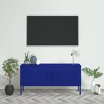 vidaXL Tv-meubel 105x35x50 cm staal marineblauw, Huis en Inrichting, Kasten |Televisiemeubels, Verzenden, Nieuw