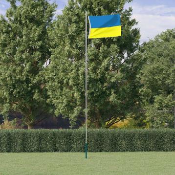 vidaXL Drapeau de lUkraine avec Åillets en laiton