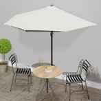vidaXL Balkonparasol half met aluminium paal 300x155 cm, Verzenden, Nieuw