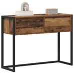 vidaXL Bijzettafel met lade Oud Hout 100 x 36 x 75 cm, Huis en Inrichting, Tafels | Bijzettafels, Verzenden, Nieuw