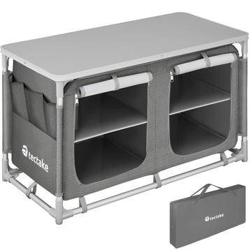 tectake Campingkast 97x47,5x56,5cm - grijs beschikbaar voor biedingen