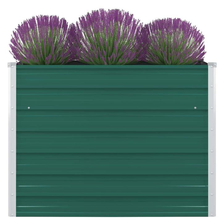 vidaXL Plantenbak verhoogd 100x100x77 cm gegalvaniseerd, Tuin en Terras, Bloempotten, Nieuw, Verzenden