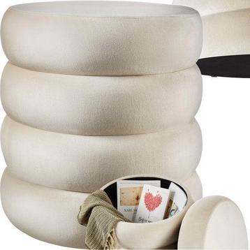Tweedekans | tectake® Kruk met opbergruimte - Scandi kruk beschikbaar voor biedingen