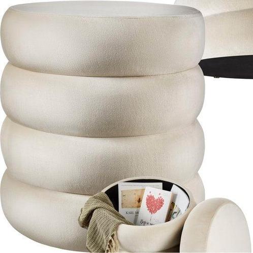 Tweedekans | tectake® Kruk met opbergruimte - Scandi kruk, Huis en Inrichting, Tafels | Salontafels, Ophalen of Verzenden