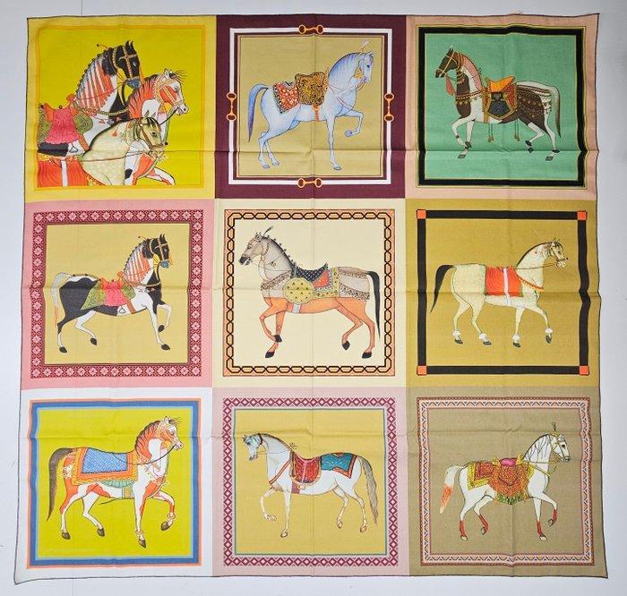 Paardrijpaneel Chevalier decoratief van katoen - 140x140cm, Antiek en Kunst, Curiosa en Brocante