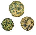 Set van 3 Griekse bronzen munten Diffrent dates - Intersting, Postzegels en Munten