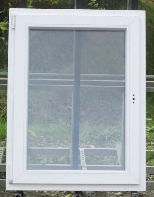 pvc raam , chassis , venster 80 x 106  wit / antraciet, Doe-het-zelf en Bouw, Raamkozijnen en Schuifdeuren, Inclusief glas, Nieuw