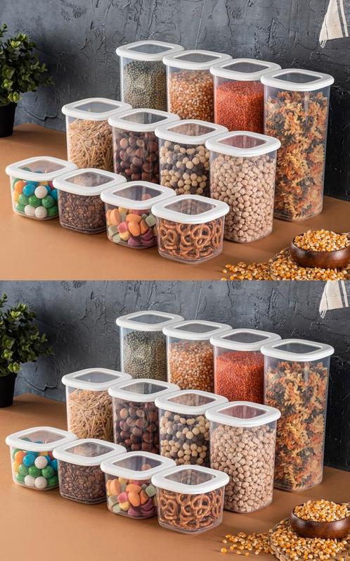 Set van 24 bewaarbakjes Kara combi | Heritage, Huis en Inrichting, Keuken | Tupperware, Wit, Nieuw, Verzenden