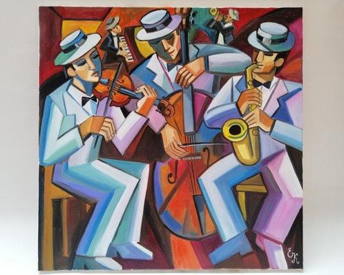 Elena Khmeleva (1966) - Jazz improvisations. Large. Œuvre, Antiek en Kunst, Kunst | Schilderijen | Modern