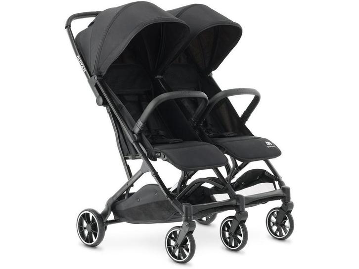 Deryan Rolo X2 - Dubbele Buggy - Compact vouwbaar - Zwart, Kinderen en Baby's, Buggy's, Zo goed als nieuw, Verzenden