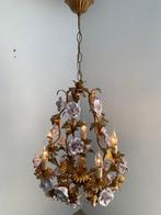 Kroonluchter - Smeedijzer, Biscuit porselein -