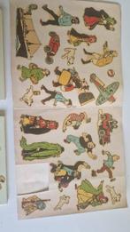 Tintin - 4 Tintin lot Vintage de décalcomanies des années