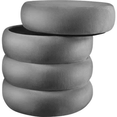 tectake Hocker Altu, gestoffeerd, opbergruimte - Fluweellook, Huis en Inrichting, Barkrukken, Verzenden