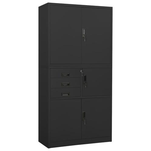 vidaXL Armoire de bureau Anthracite 90x40x180 cm Acier, Maison & Meubles, Armoires | Autre, Neuf, Envoi